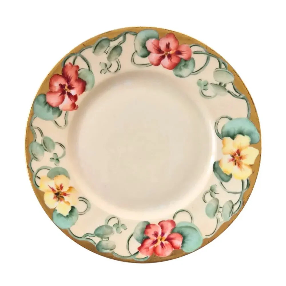 Antique Limoges France Dessert Salad Plates Set of 6 Hand Painted 1850 -1900